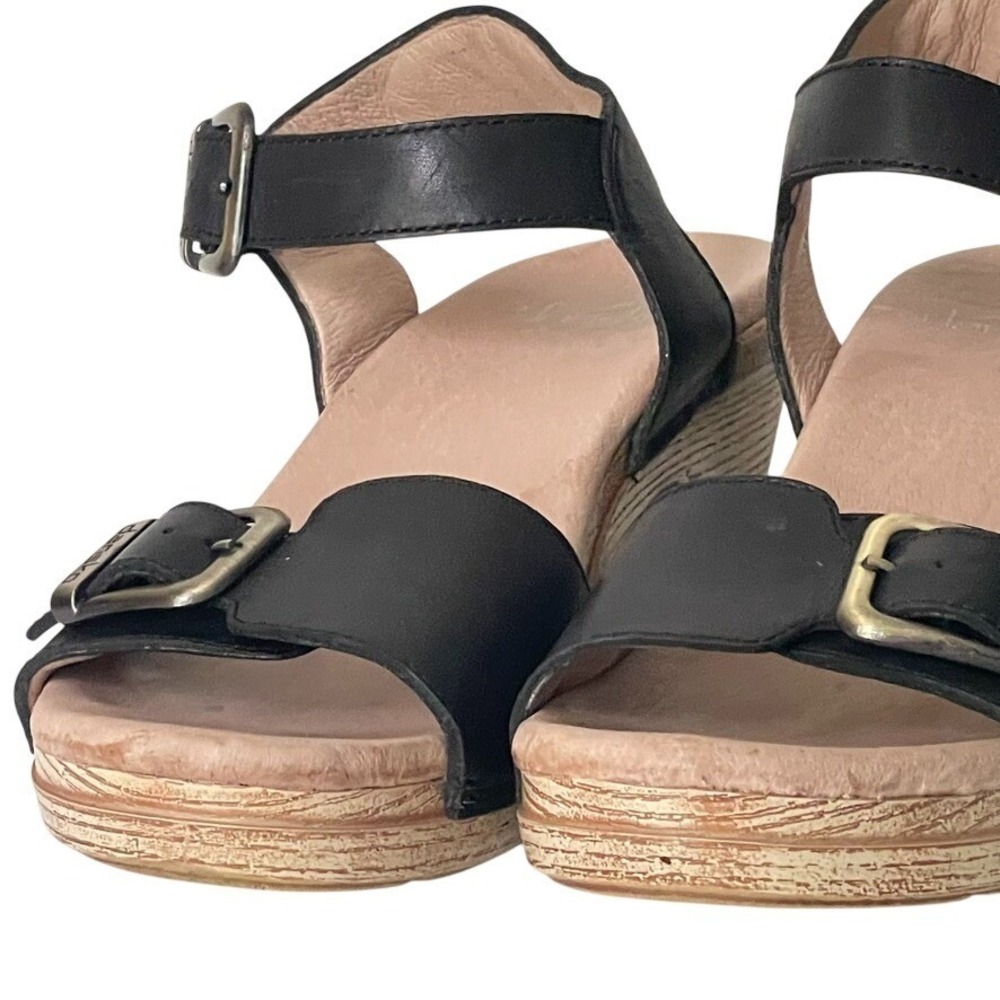 Dansko Matty Black Leather Buckle Sandals EU 37 US 6.5-7 Comfort - Picture 11 of 11